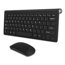Clavier sans fil Mini clavier USB avec souris Combo pour PC portable TV ordinateur claviers en caoutchouc clavier ergonomique silencieux