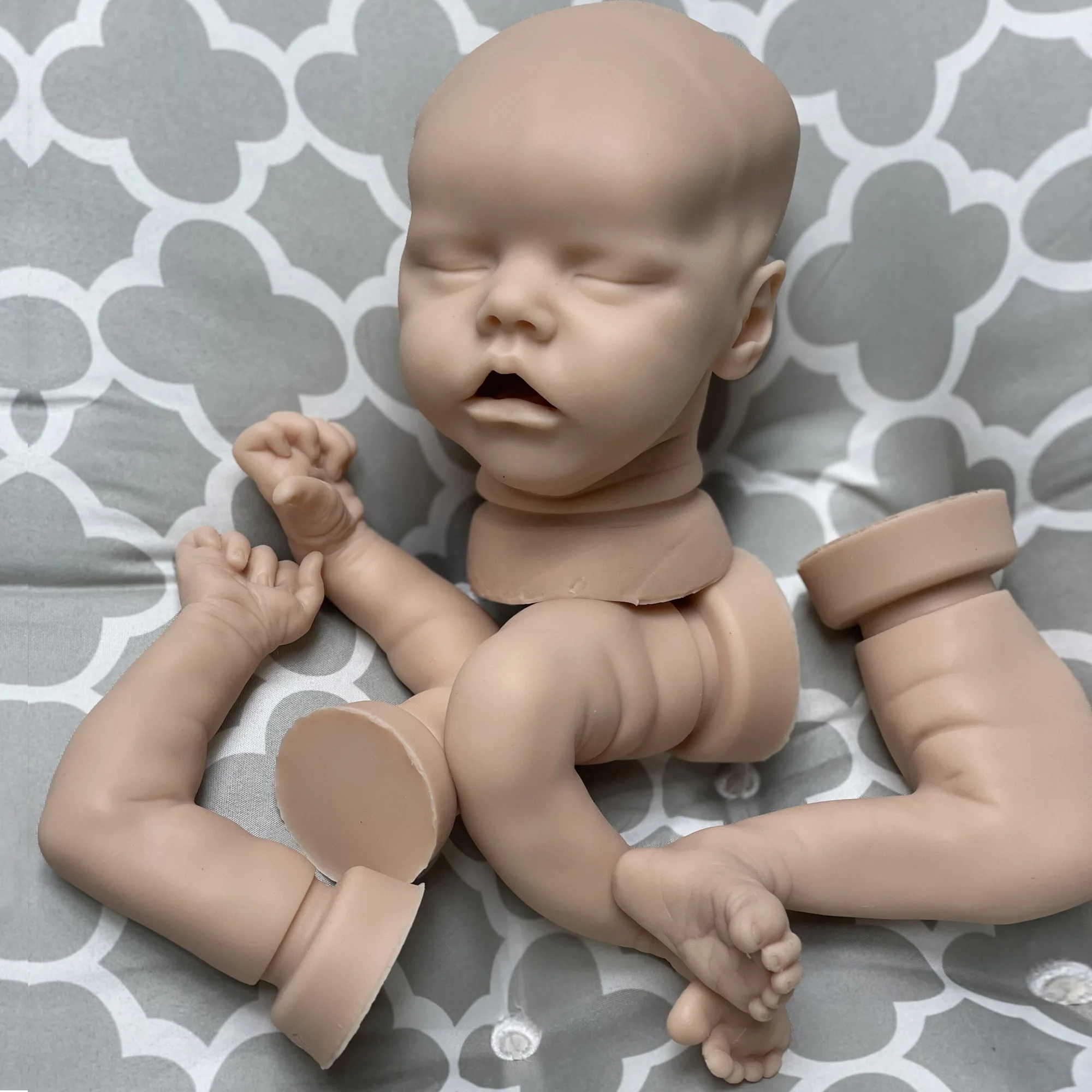 ACESTAR 18-20 Inch Reborn Baby Doll Kit Unpainted Handmade DIY Blank Solid Platinum Silicone Babies Dolls Kits that Look Real lp king blank real dirt situation two 292871