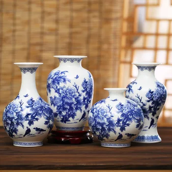 

Handmade ceramic craft gift vase Creative modern home decoration ornaments Jingdezhen vase family decoration crafts