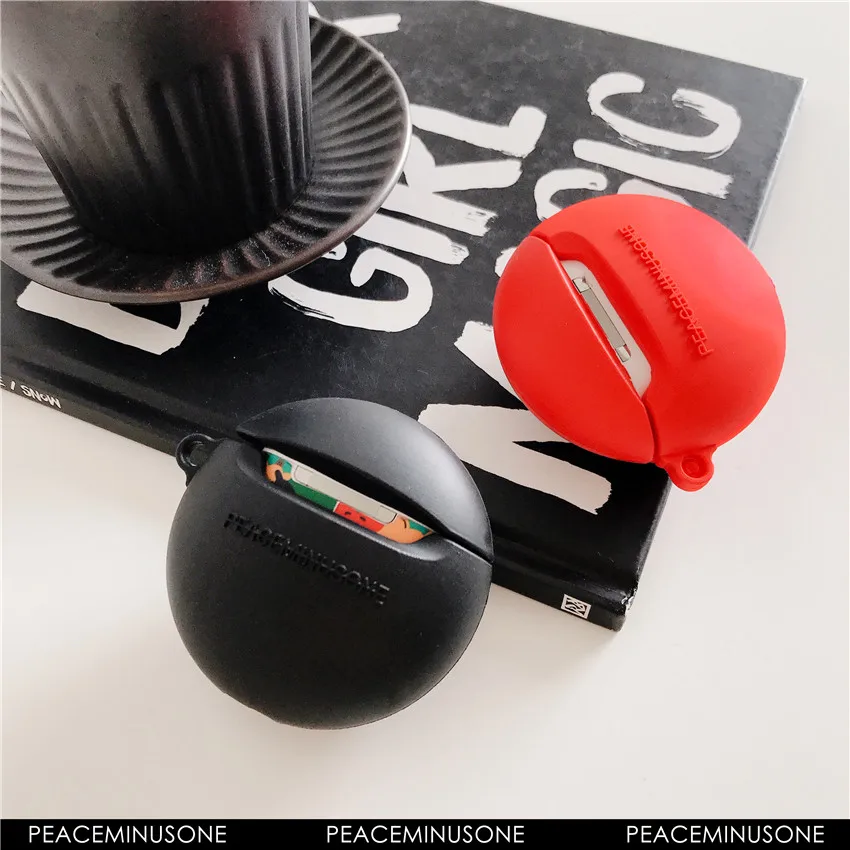 3D тренд peaceminusone модный GD Мягкий силиконовый чехол для Apple NEW Airpods 1/2 противоударный чехол беспроводной Bluetooth наушники чехол