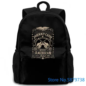 

Johnny Cash - Label - X-Large Loose Mens Homme New women men backpack laptop travel school adult student