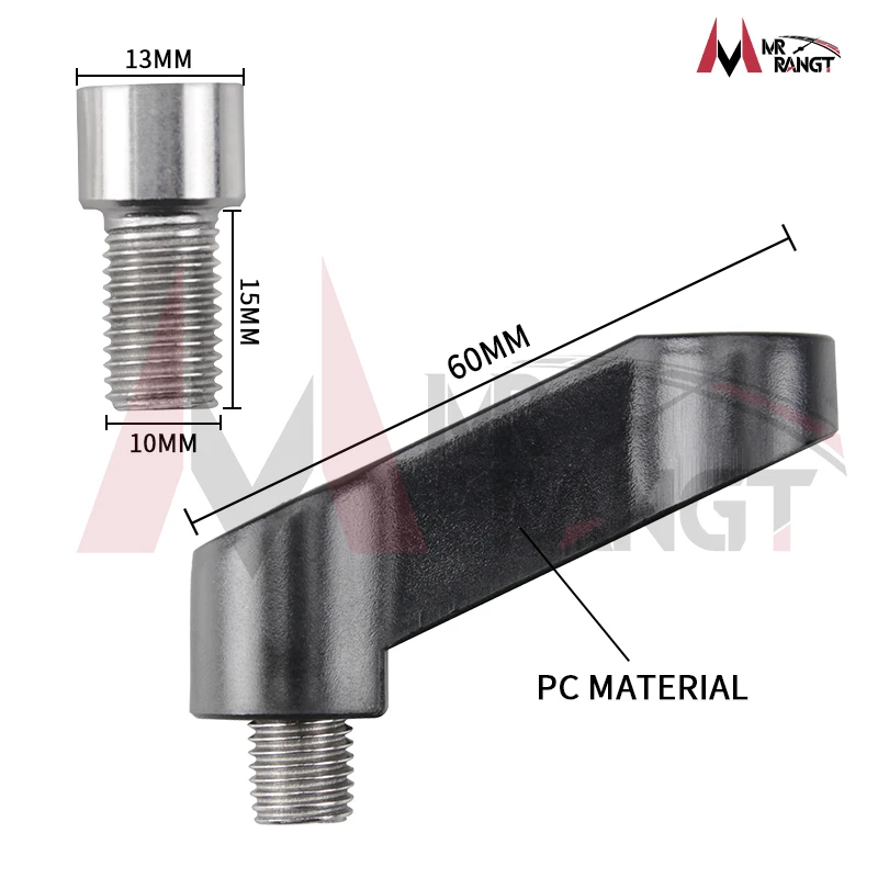 오토바이 미러 라이저 익스텐더 스페이서 확장 어댑터, 10MM, 혼다 CB650R CB250/300R CB125/150R CB1000R CBF1000 용