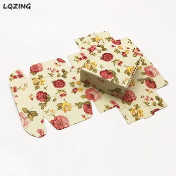 

New 35pcs/lot Flower Paper Box Peony Pattern Soap Boxes Jewelry Gift Packaging Box Gift Candy Packaging Carton Free Shipping