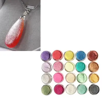

20 Pcs/set Pearlescent Powder Manual DIY Jewelry Filler Crystal Mud Epoxy Resin Color Dye Pigment K1MF