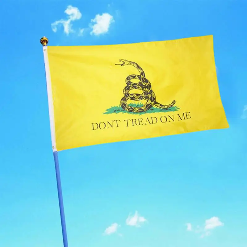 1 шт. 90X150 см прочный полиэфирный принт Gadsden флаг змеи не плыть по мне декоративный