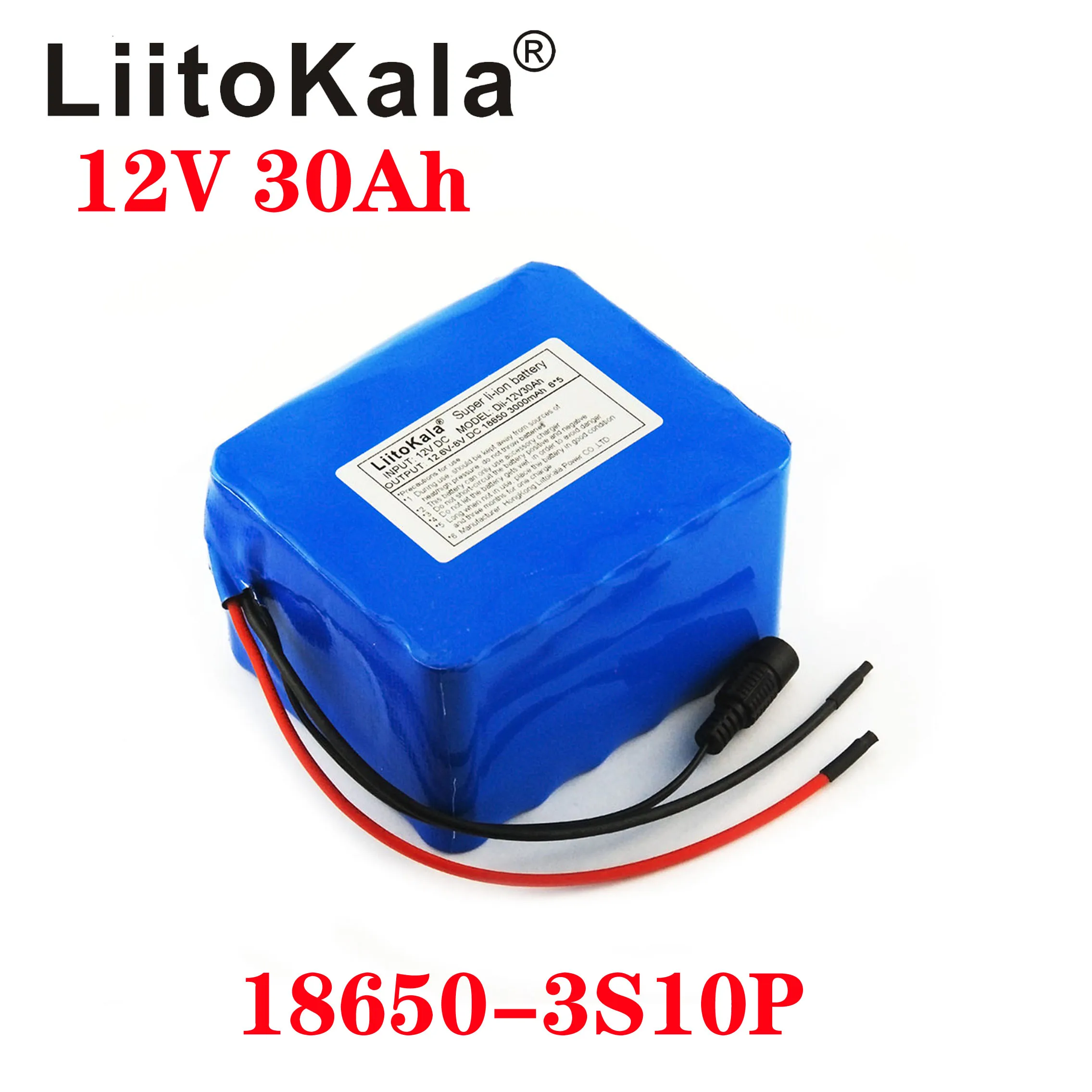 Liitokala Lithium Battery Alta Corrente Grande Capacidade Lâmpada de Xenon Bateria de Backup Móvel do Motor 12v 20ah 30ah 40ah - Image 2