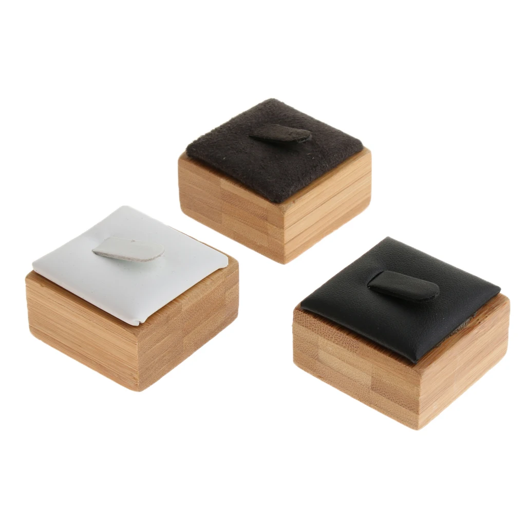 Solid Wooden Ring Jewelry Display Stand Holder Single Ring Exhibition