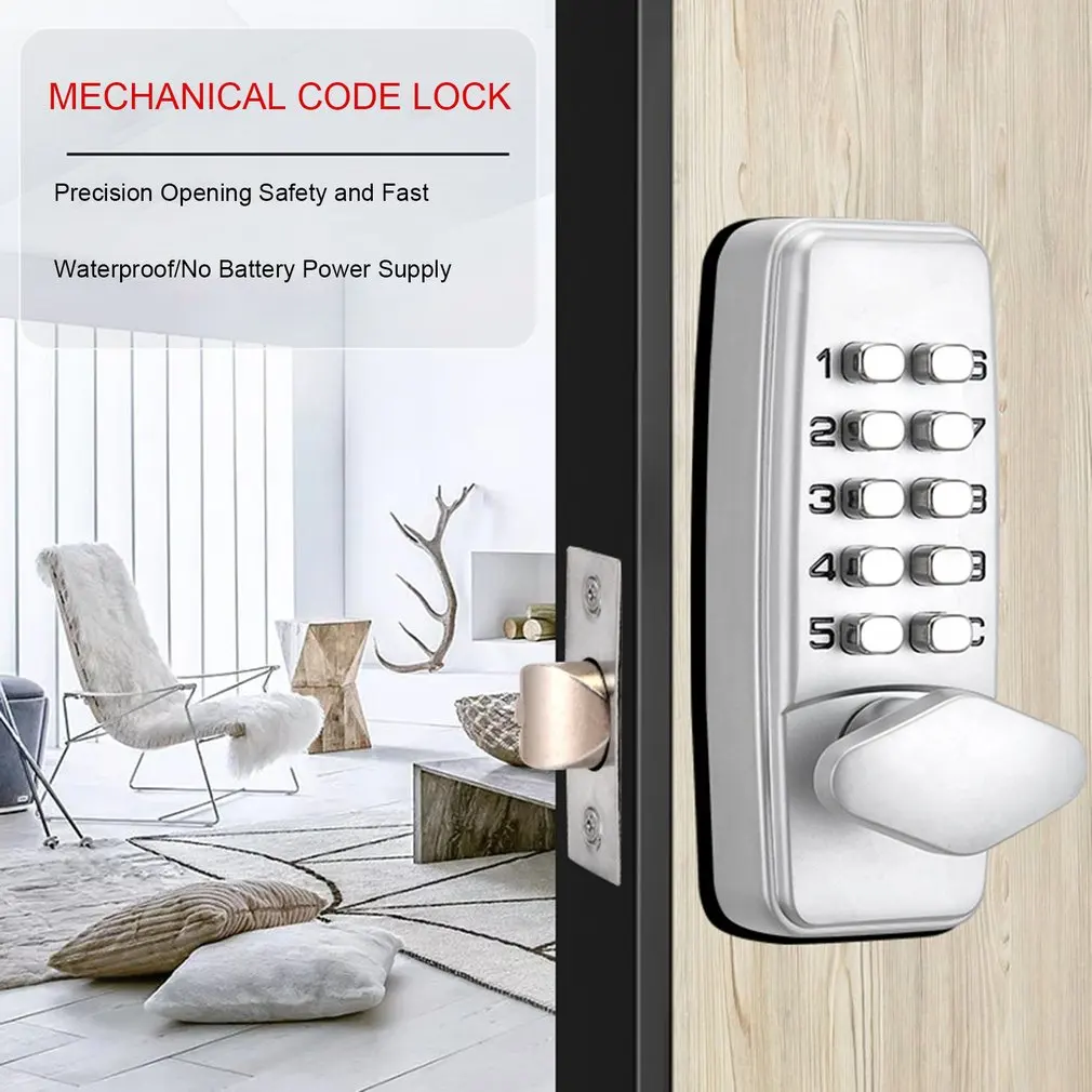 Цифровой пароль дверной замок механический код без ключа дверной замок водонепроницаемый поколение пароль электронный замок