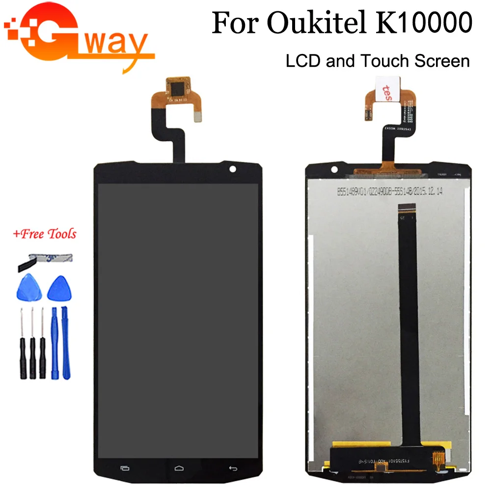 

FSTGWAY 100% Tested For Oukitel K10000 LCD Display+Touch Screen Digitizer Assembly+Free Tools