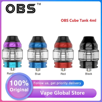 

NEW Original OBS Cube Subohm Tank 4ml Capacity E-cig Atomizer with 0.2ohm M1 Mesh Coil for OBS Cube MOD Vs Zeus X / Manta RTA