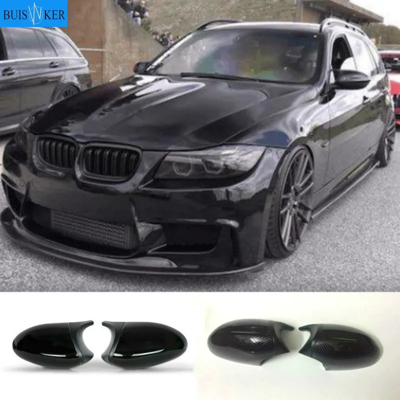 Для BMW 1 3 серии E81 E82 E87 E88 E90 E91 E92 E93 боковое крыло глянцевое черное зеркало Крышка