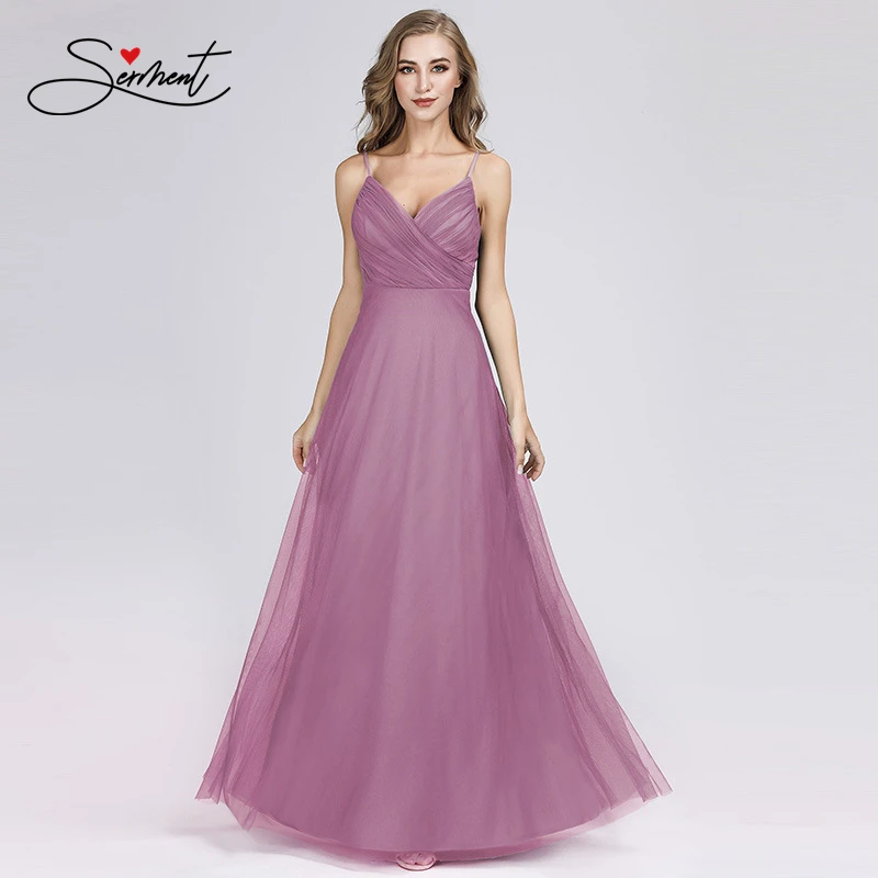 

New Elegant Woman Evening Gown Sweet Chiffon Sleeveless Sling Mesh Long Evening Dress Suitable for Formal Parties