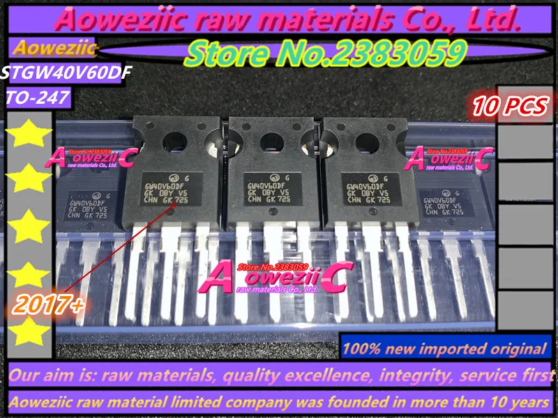 Aoweziic 100% новый импортный оригинальный STGW40V60DF GW40V60DF до-247 сварочный аппарат обычно используется IGBT трубки 40A 600 в Триод