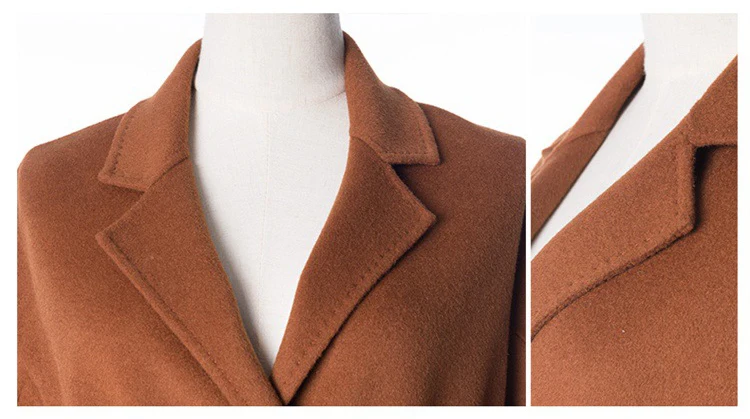 Мода 100% действительно кашемировое пальто для женщин зима 2019 новое шерстяное Пальто повседневные женские кардиганы ручная работа