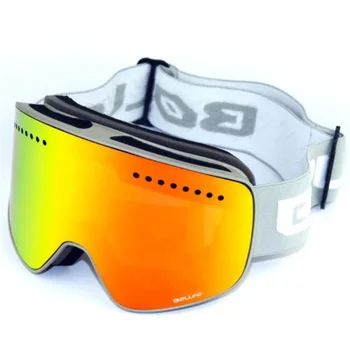 

BOLLFO Ski Goggles with Magnetic Double Layer Polarized Lens Skiing Anti-Fog UV400 Snowboard Goggles Men Women Ski Glasses Eyewe