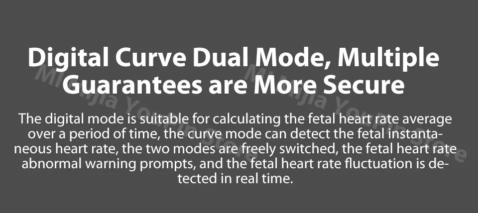 Xiaomi Mijia Andon Portable Home Ultrasonic Heart Rate Fetal Detector Radiationless Monitor Tester Tool Baby Heart Rate for Home