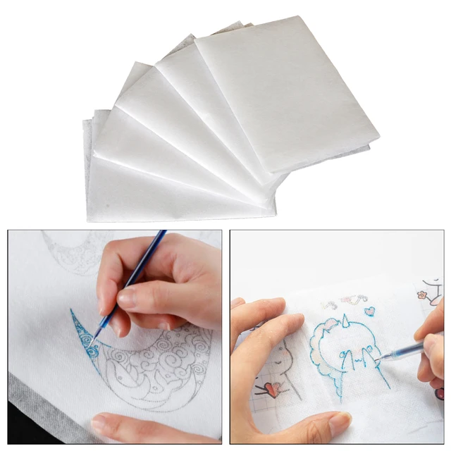 10pcs/set 20*28m Water Soluble Embroidery Paper Cold Water Film Water  Solute Embroidery Backing DIY Craft Making Supplies