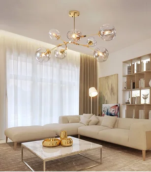 

Branch glass chandelier transparent color / smoke gray / amber / cognac color / plating gray / glass hanging lights AC110-240V