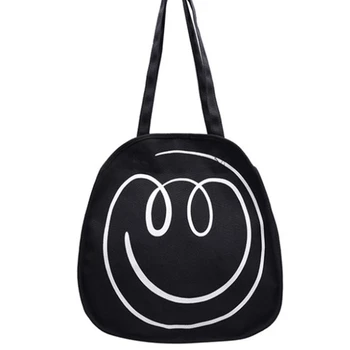 

Summer New Cartoon Cute Print Large Capacity Canvas Bag Smile Female Bag Diagonal Shoulder Bag