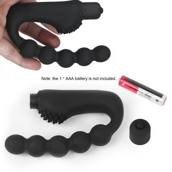 HIMALL Vibrators for Men Women Vibrating Anal Plug Prostate Massager Silicone Anal Bead Butt Plug Vibration Sex Toys for Gay 4
