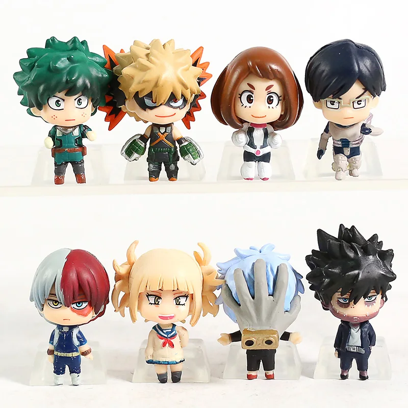 My Hero Academia Midoriya Izuku Bakugou Katsuki Todoroki Shouto Shigaraki Tomura химико Тога Dabi игрушки из ПВХ 8