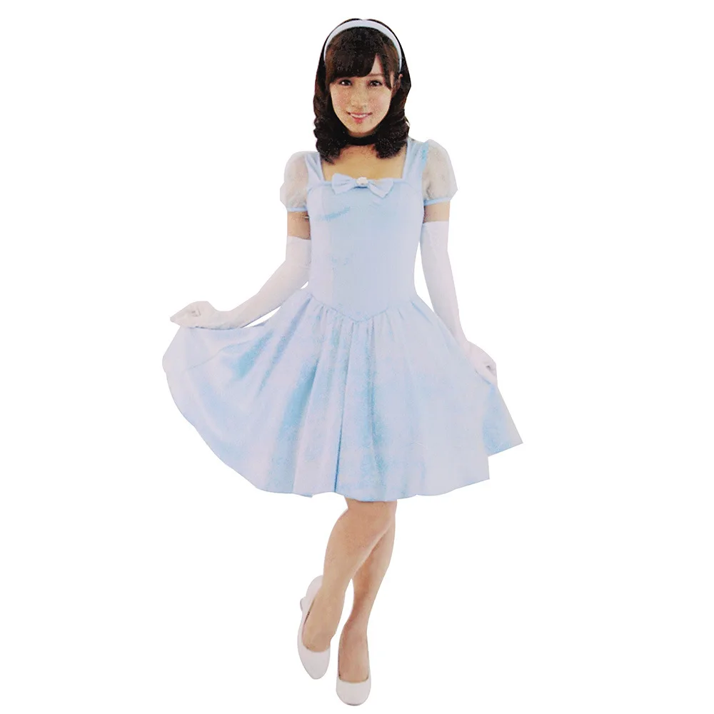 

Japanese-style Princess Long Skirts Adult Female Blue Bar Skirt Pure Comfortable Clothing Makeup Ball Garment Party Culture