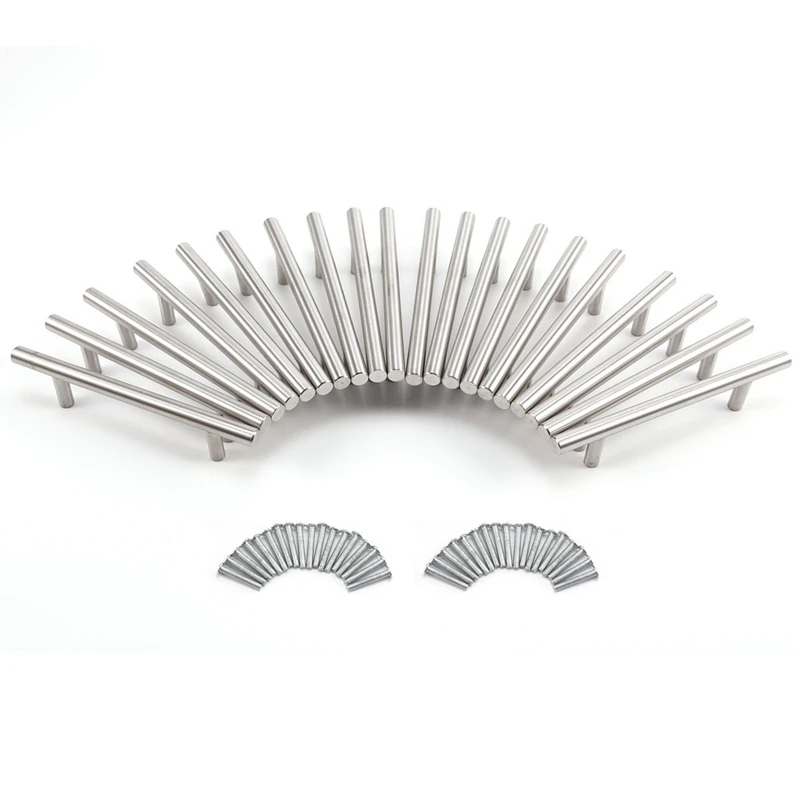 

ABSF 20 x T-bar handle stainless steel with screw length 150mm screw distance 96mm for cabinet door cabinet cupboard drawer
