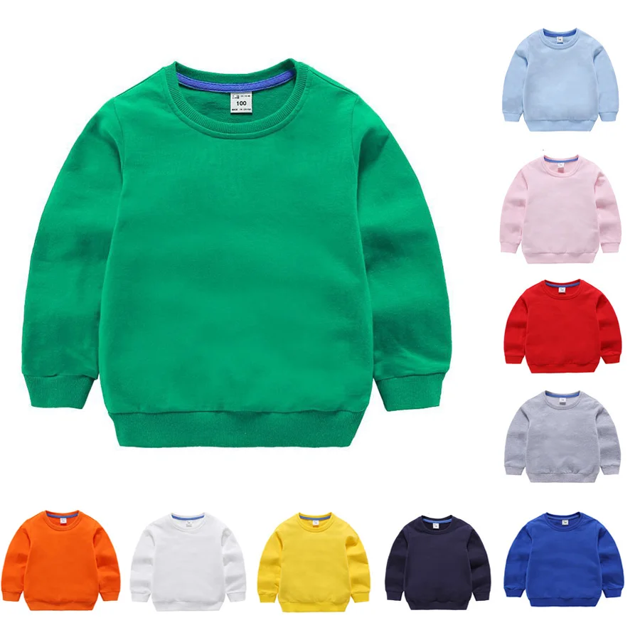 Топы для девочек; свитер; Детская осенняя одежда; однотонные рубашки с длинными рукавами; толстовки для маленьких девочек; От 1 до 14 лет для маленьких детей