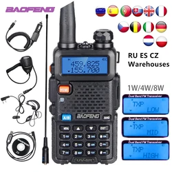 Baofeng – walkie talkie BF UV5R, Station portable FM uv 5r, double segment, haute puissance, sans fil, pour l'extérieur et la Marine 