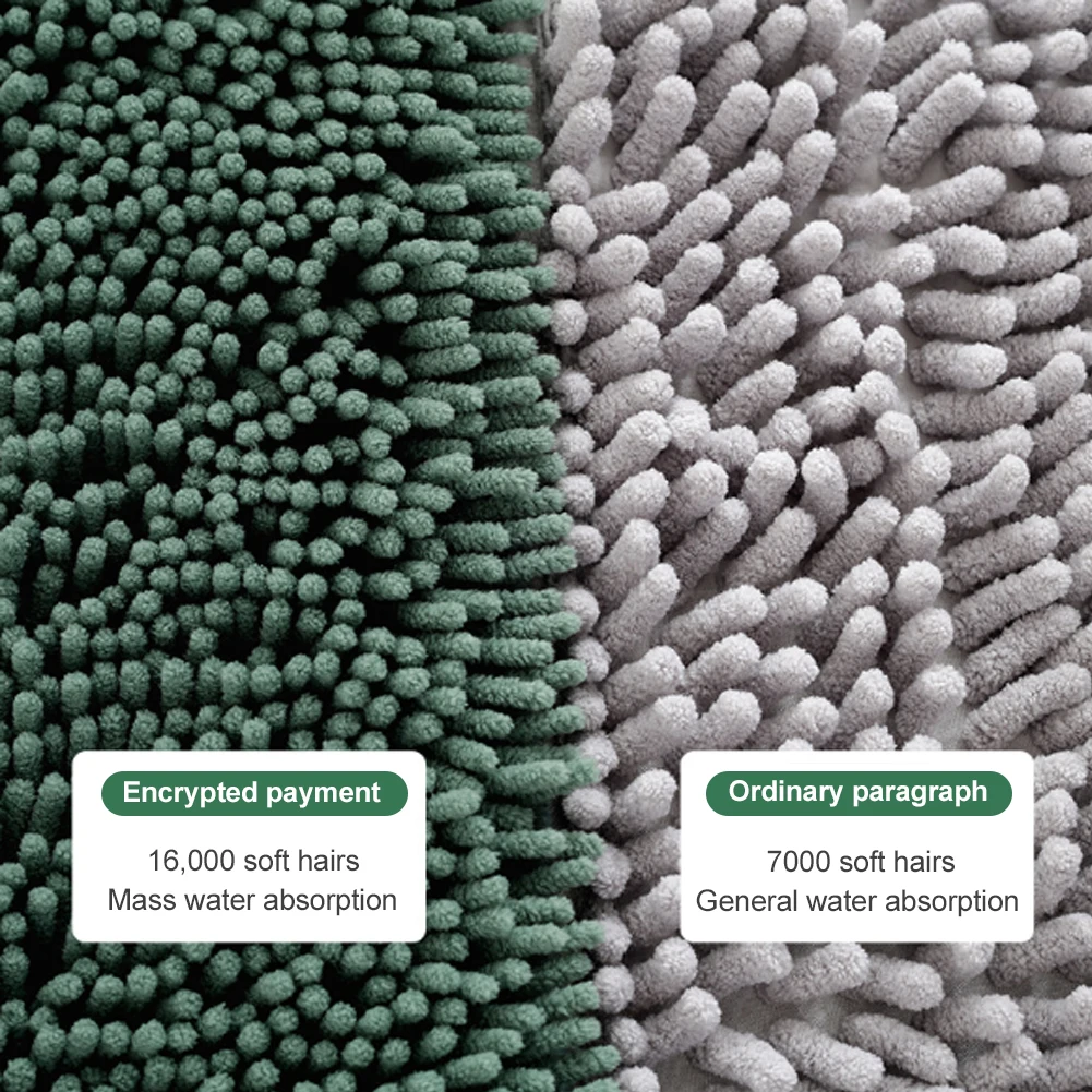 Входной коврик из тонкой синели впитывающий напольный дверной для ванной