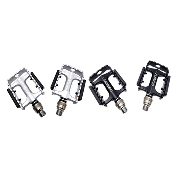 

Litepro 2 Pairs Bike Pedal 3 Palin Sealed Bearing Quick Release Pedal with Pedal Extender Adapter, Silver & Black
