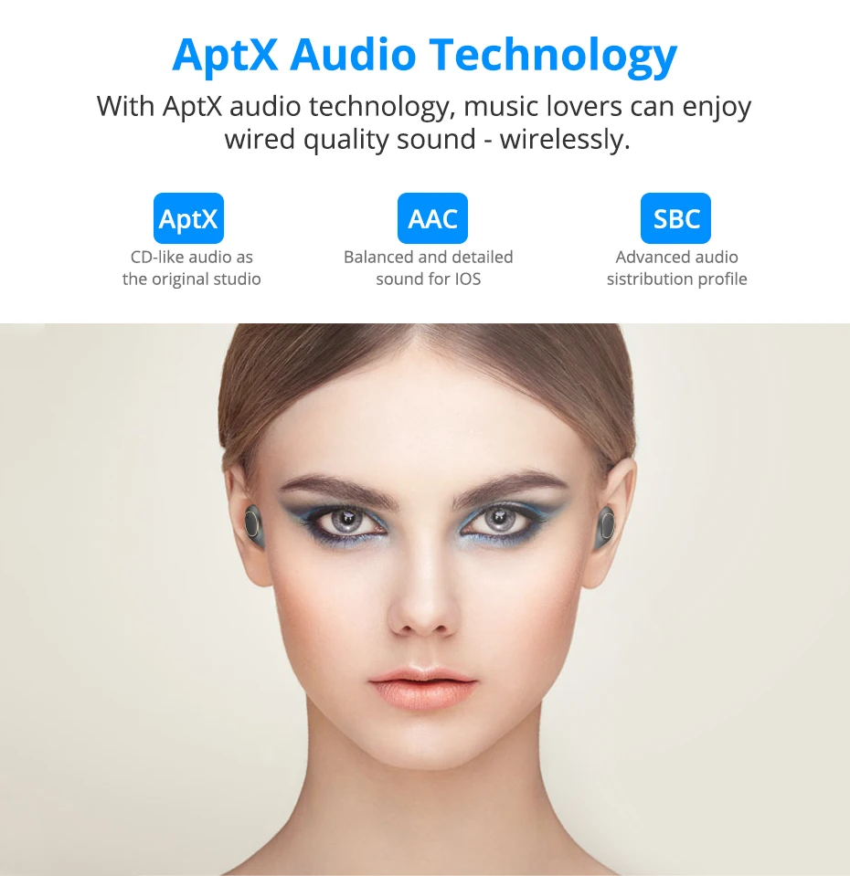 Makibes Support AptX ACC TWS True Wireless Bluetooth 5.0 Earphone CVC8 Noise-Cancellation With Super Bass HD Mic headset earbuds_05