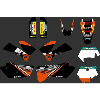

Dirt Motobike Motorcycle SXF MXC SX EXC Decla Graphics Kit For KTM Motorcycle SXF MXC SX EXC 2005 2006 2007