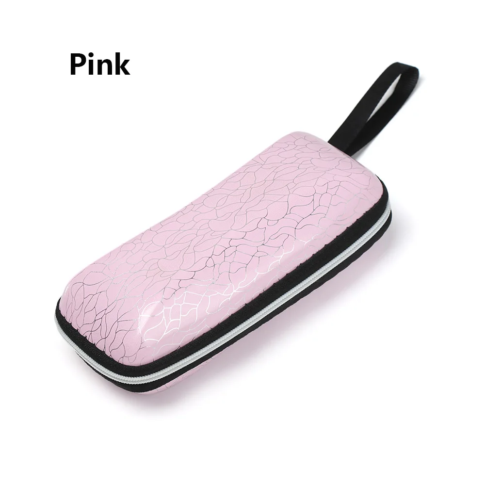 Pink Унисекс коробка для очков на молнии Полосатые защитные очки защитный чехол портативные контейнеры чехол для солнцезащитных очков модные защитные очки - Цвет: Pink