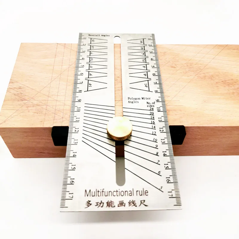 Multi Miter Angle Ruler Woodworking Scriber Dovetail Marking Jig