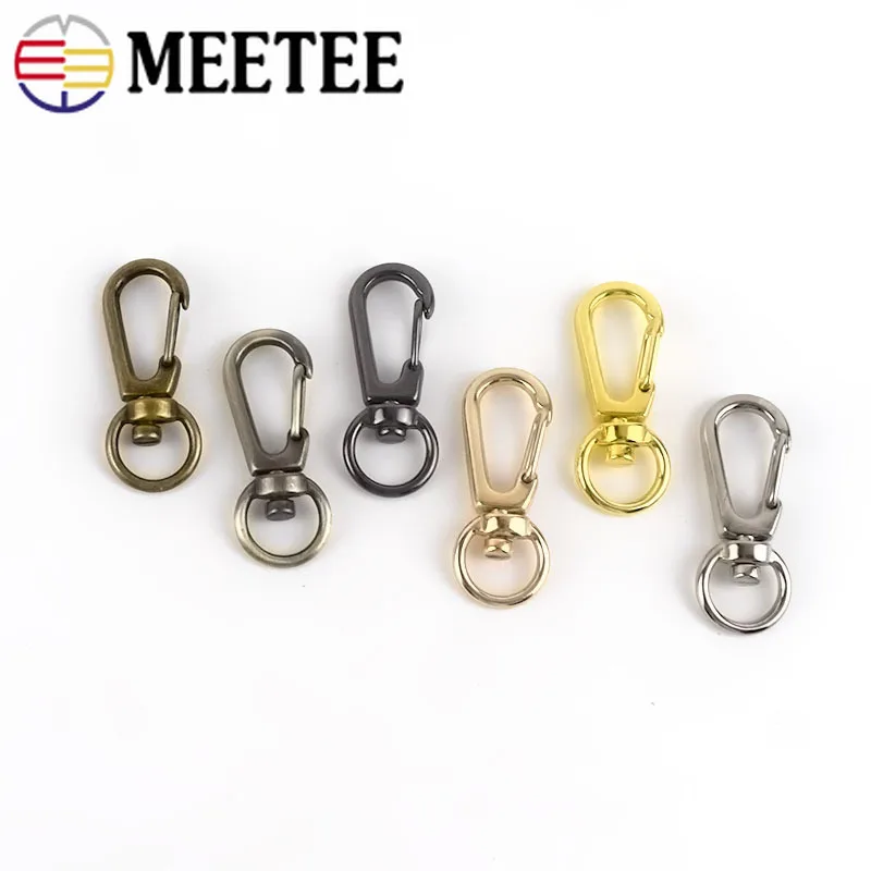 Meetee 5/10 шт. 10/16/19/25 мм Металлические пряжки для сумок Поворотный Trigger омара