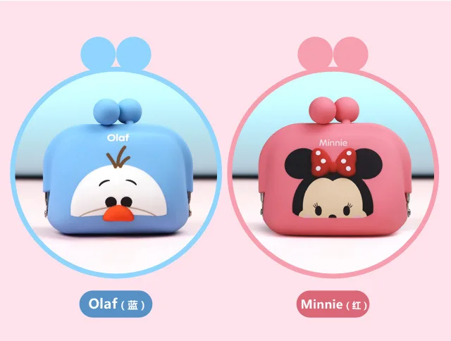 Disney аутентичный Микки Минни Маус мультфильм милый силиконовый кошелек для монет маленьких девочек кошелек маленькие подарки для кошелек для мальчиков