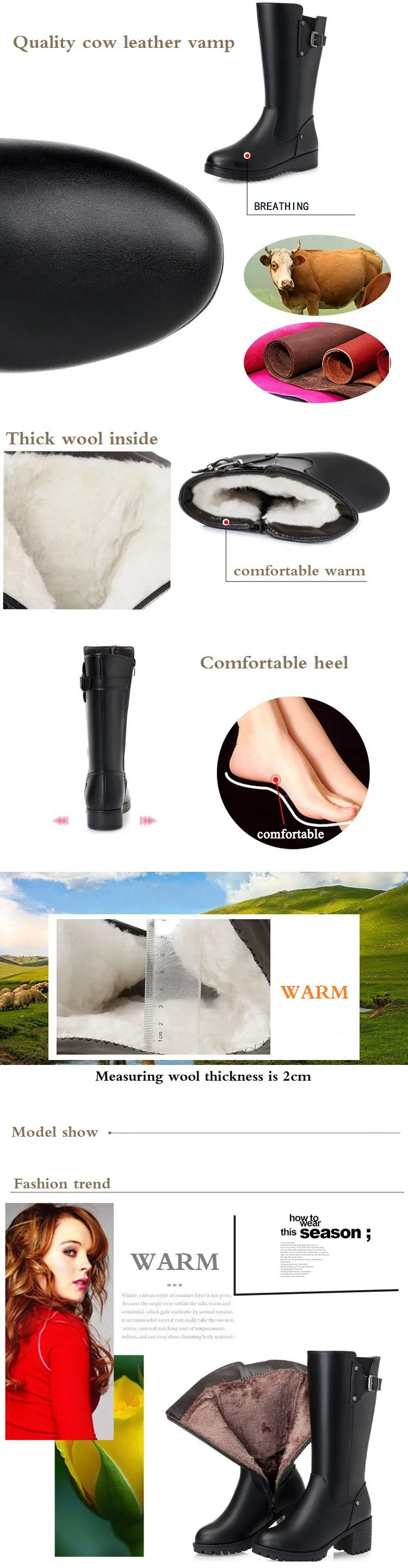 DRKANOL Snow Boots - bottom view