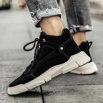 

New Martin boots men's winter British style tooling boots high-top Casual shoes Comfortable Personality Non-slip Flats Shoes