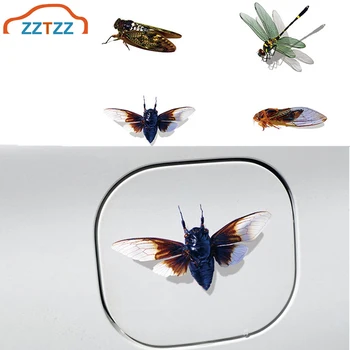 

1Pcs Car-Styling 3D Car Stickers Decals Realistic Insects Flys Cricket Dragonfly Bee Classic Personality Waterproof