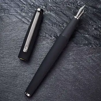 

Hongdian 517D Black Metal Fountain Pen Ink Pen Titanium Black Fine Nib Excellent Business Office school supplies Writing Gift