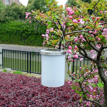 

Solar Lights outdoor LED cylindrical hanging lamp lantern waterproof garden courtyard park path corridor decorative lighting