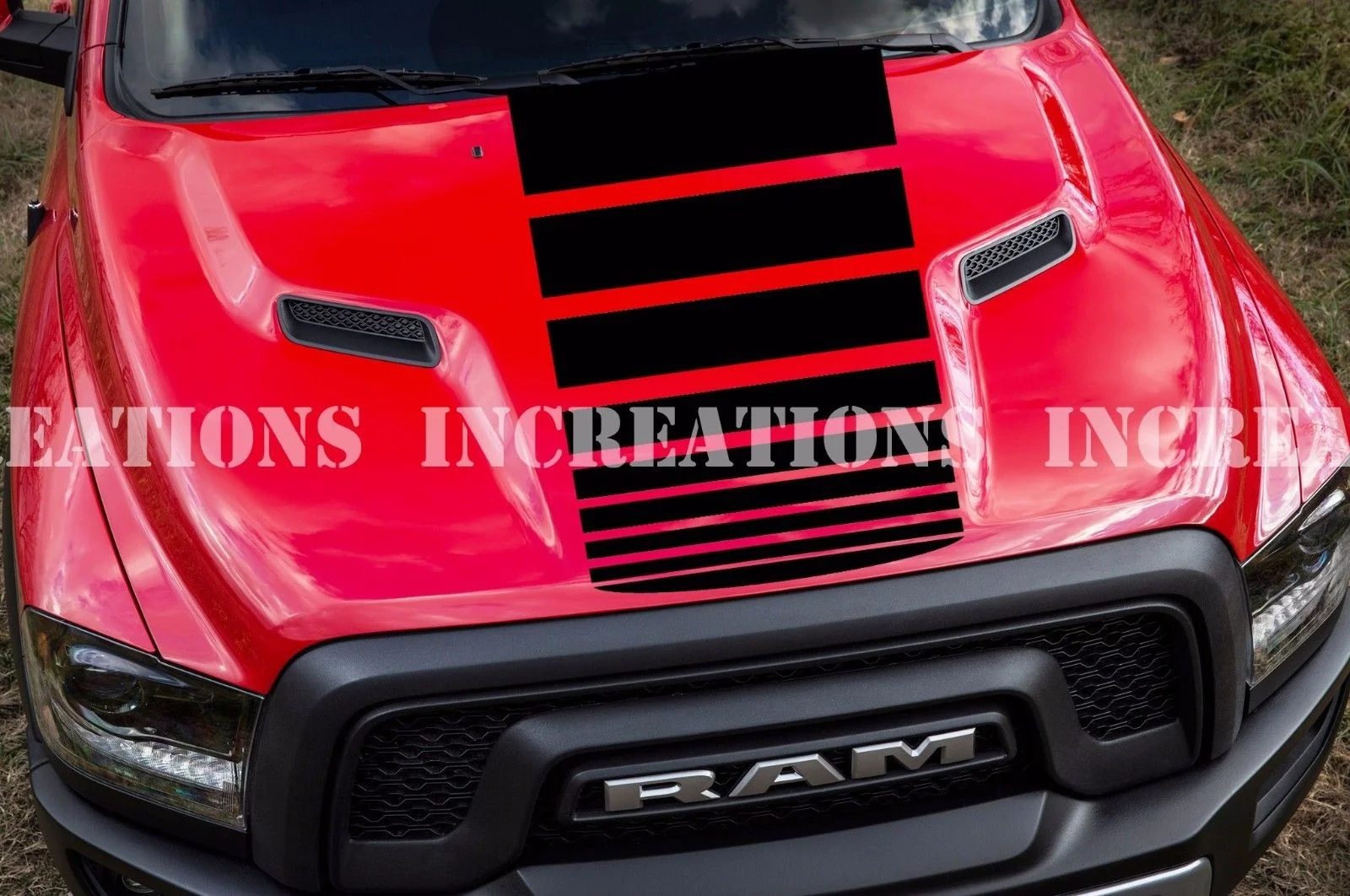 Для универсального Hemi Dodge Ram наклейка на капот наклейка гонки любой грузовик выцветание полоса GMC