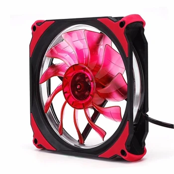 

120mm LED Silent Fan PC Computer Chassis Fan Case Heatsink Cooler Cooling Fan red + black