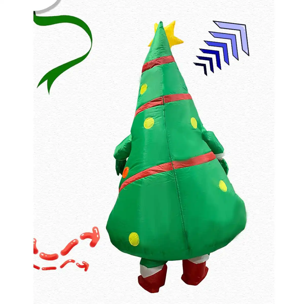 LBLA гигантский надувной Рождественский костюм с деревом одежда для костюмированной вечеринки костюм Prop водонепроницаемый надувной забавные игрушки для взрослых 150-190 см
