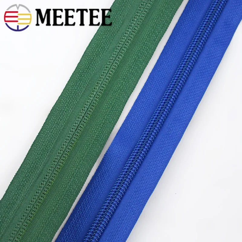 Meetee 5 #5/10 метров нейлоновая молния + тянущиеся Слайдеры для домашнего текстиля