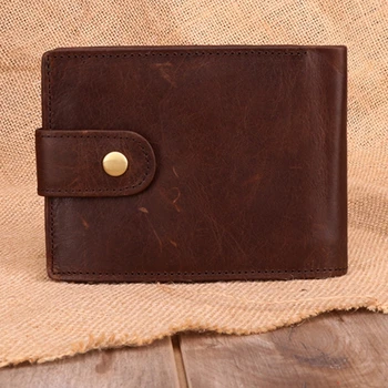 

Leather Wallets for Men Bifold RFID Blocking Wallet with ID Window Coin Change Pocket Large Capacity