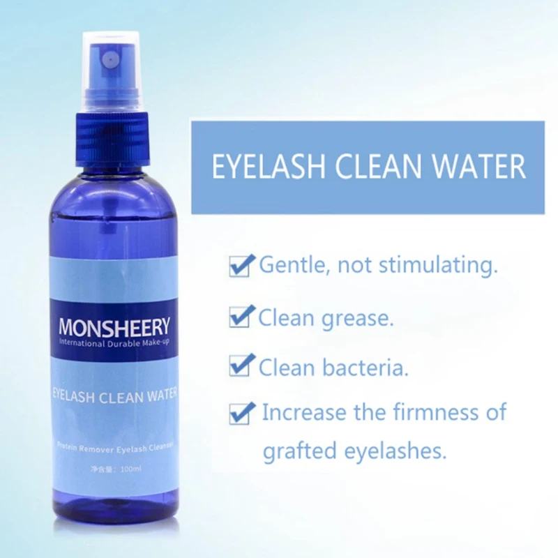 30 мл/флакон средство для снятия макияжа с ресниц прозрачный натуральный без стимуляции ресниц очищающий спрей для удаления мягких мощных ресниц очищающее средство