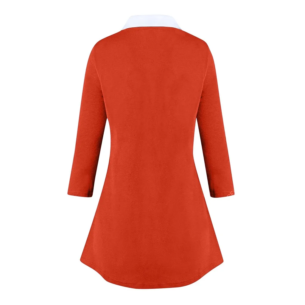Модная туника в стиле пэчворк размера плюс, Повседневная Блузка на осень и зиму, женские свободные топы, женская рубашка с длинным рукавом, блуза, пуловер
