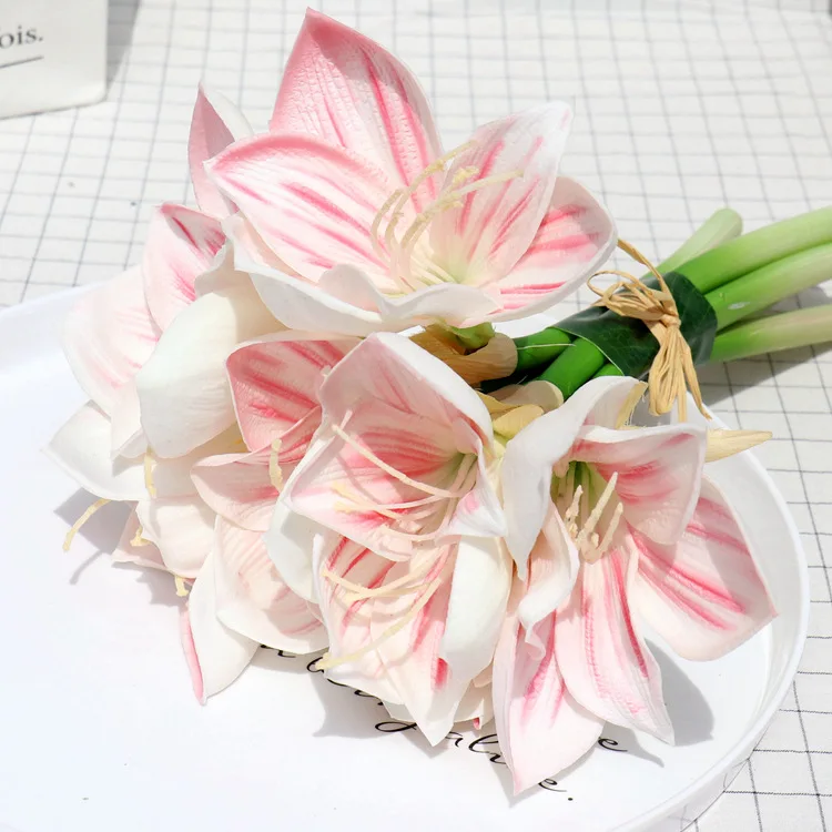 7 шт., искусственные цветы, пряди, Орхидея, цветы для дома, свадьбы, офиса, гостиной, украшение, магнолия, сделай сам, стол - Цвет: pink